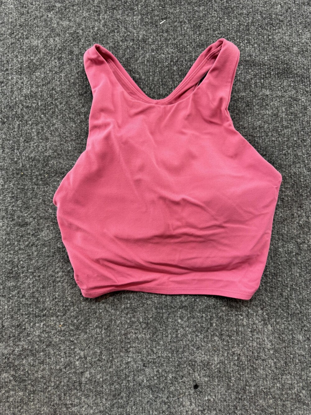 Athleta Tank Top Womens XS Pink Cropped High Neck Stretch Athletic Gym Yoga